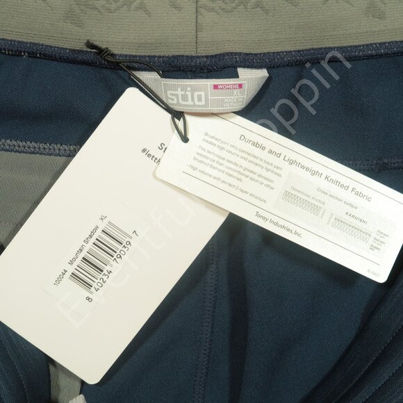 Stio Pants Womens XL Blue Gannett Peak Fleece Mountain Shadow New - Picture 6 of 8
